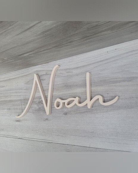 Nome de Parede Personalizado mdf Linha Aut - Noah