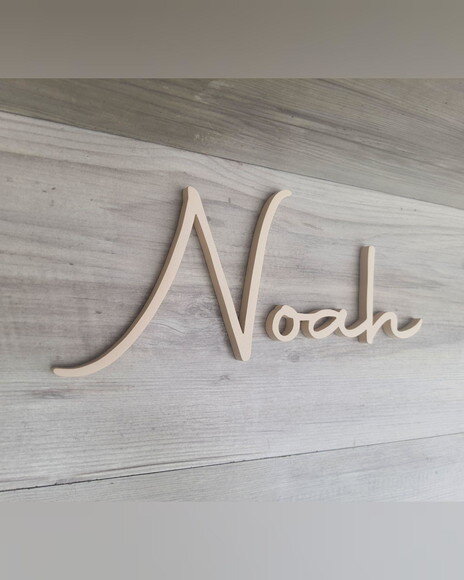 Nome de Parede Personalizado mdf Linha Aut - Noah