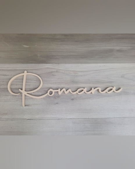 Nome de Parede Personalizado mdf Linha Aut - Romana