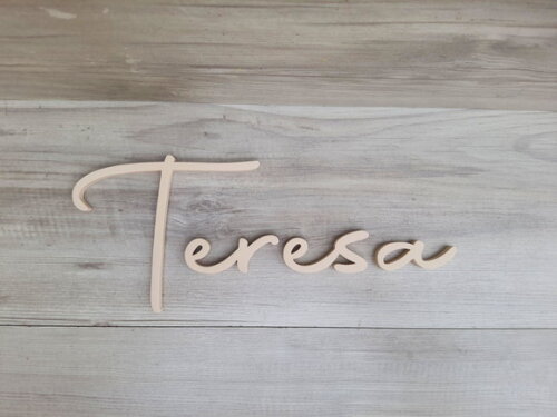 Nome de Parede Personalizado mdf Linha Aut - Teresa