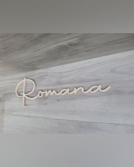 Nome de Parede Personalizado mdf Linha Aut - Romana