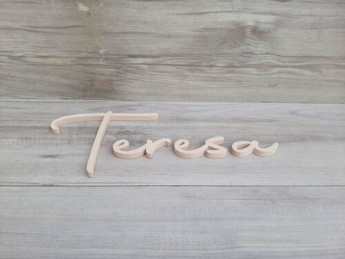 Nome de Parede Personalizado mdf Linha Aut - Teresa