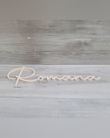 Nome de Parede Personalizado mdf Linha Aut - Romana
