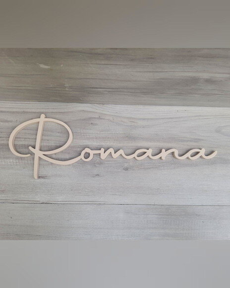 Nome de Parede Personalizado mdf Linha Aut - Romana
