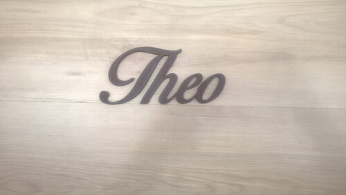 Nome Decorativo de Parede em mdf - Mod Mt - Theo - 15 cm