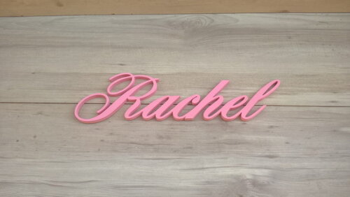 Nome Decorativo de Parede em MDF Mod ACP2 - Rachel - 10 cm