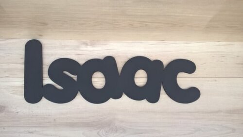 Nome Decorativo de Parede em MDF Mod PK - Isaac - 20 cm