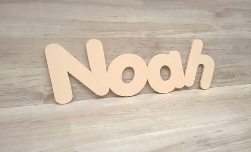 Nome Decorativo De Parede Em Mdf Mod Pk - Noah - 20 Cm