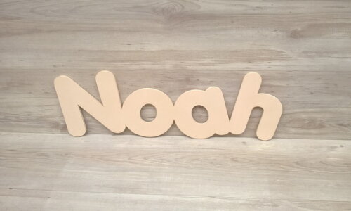 Nome Decorativo De Parede Em Mdf Mod Pk - Noah - 20 Cm