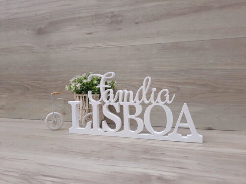 Nome em MDF - Peça de mesa Família com Sobrenome