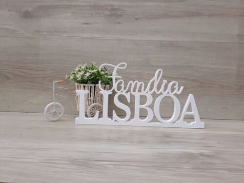 Nome em MDF - Peça de mesa Família com Sobrenome