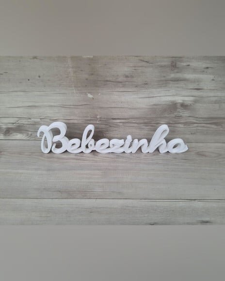 Nome em mdf - Peça de Mesa Linha as - Bebezinho - 10 cm