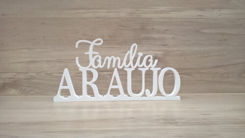 Nome em MDF - Peça de mesa Família com Sobrenome