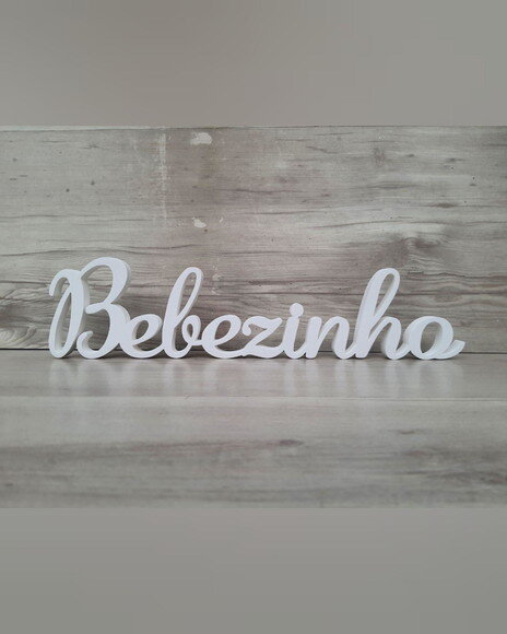 Nome em mdf - Peça de Mesa Linha as - Bebezinho - 10 cm