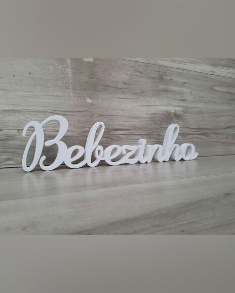 Nome em mdf - Peça de Mesa Linha as - Bebezinho - 10 cm
