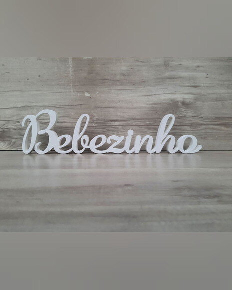 Nome em mdf - Peça de Mesa Linha as - Bebezinho - 10 cm