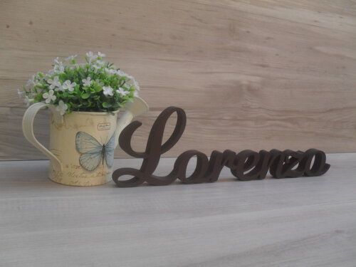 Nome em mdf - Peça de Mesa Linha as - Lorenzo 10 cm