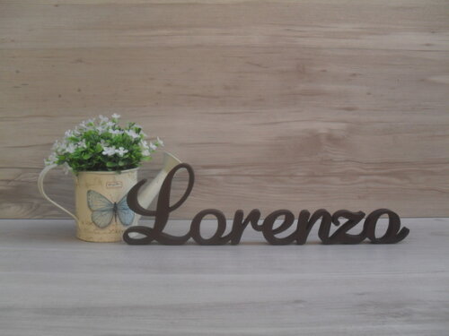 Nome em mdf - Peça de Mesa Linha as - Lorenzo 10 cm