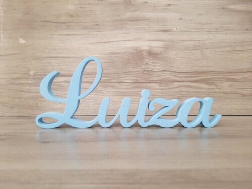 Nome em mdf - Peça de Mesa Linha as - Luiza 10 cm