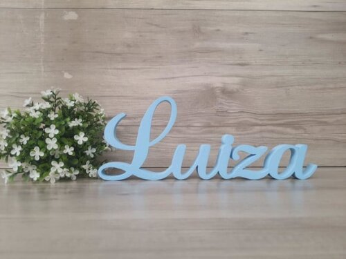 Nome em mdf - Peça de Mesa Linha as - Luiza 10 cm