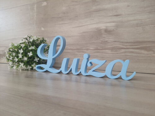 Nome em mdf - Peça de Mesa Linha as - Luiza 10 cm