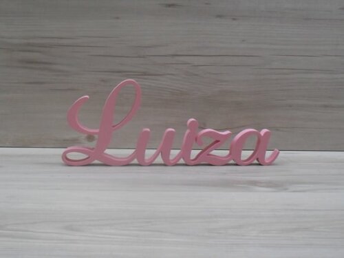 Nome em mdf - Peça de Mesa Linha as - Luiza 10 cm