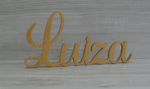 Nome em mdf - Peça de Mesa Linha as - Luiza 13 cm