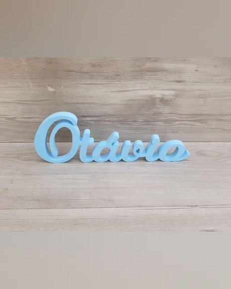 Nome em mdf - Peça de Mesa Linha as - Otávio 13 cm