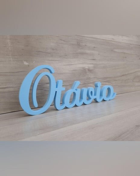 Nome em mdf - Peça de Mesa Linha as - Otávio 13 cm