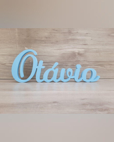 Nome em mdf - Peça de Mesa Linha as - Otávio 13 cm