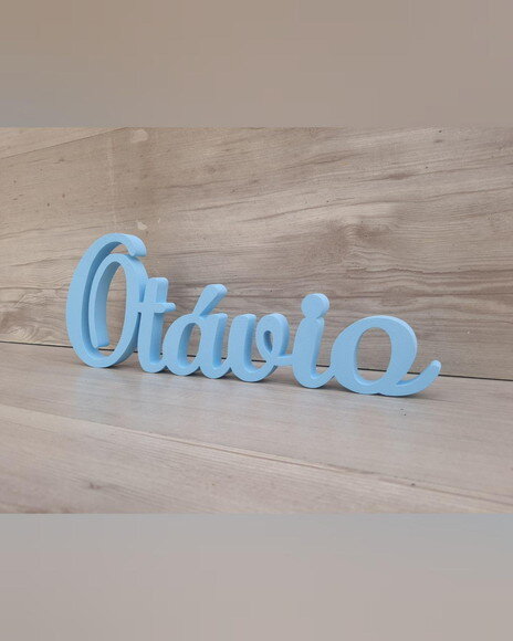 Nome em mdf - Peça de Mesa Linha as - Otávio 13 cm