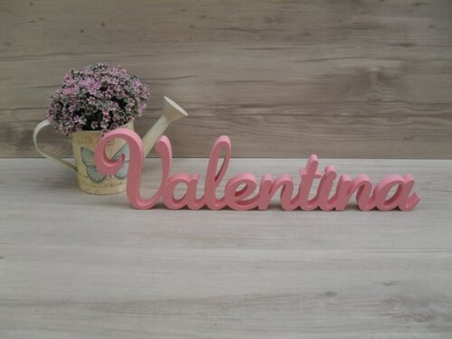 Nome em mdf - Peça de Mesa Linha as - Valentina 10 cm
