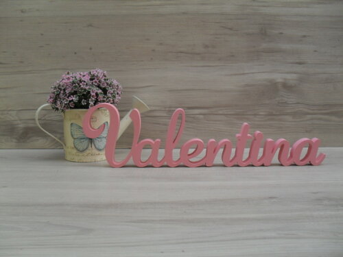 Nome em mdf - Peça de Mesa Linha as - Valentina 10 cm