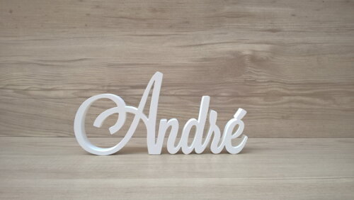 Nome em MDF - Peça de mesa Linha LS - André 13 cm