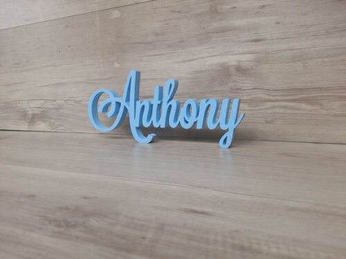 Nome em mdf - Peça de Mesa Linha Ls - Anthony 13 cm