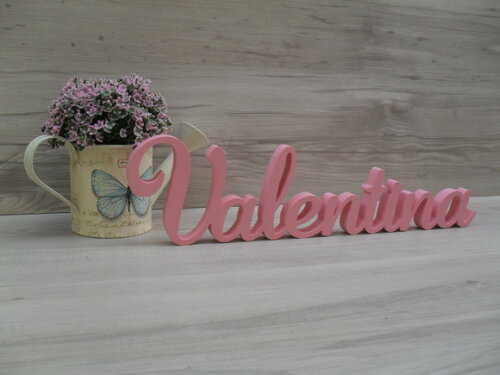 Nome em mdf - Peça de Mesa Linha as - Valentina 10 cm