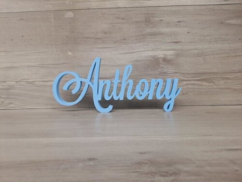 Nome em mdf - Peça de Mesa Linha Ls - Anthony 13 cm