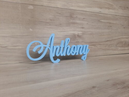 Nome em mdf - Peça de Mesa Linha Ls - Anthony 13 cm