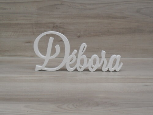 Nome Em Mdf - Peça De Mesa Linha Ls - Débora 10 Cm