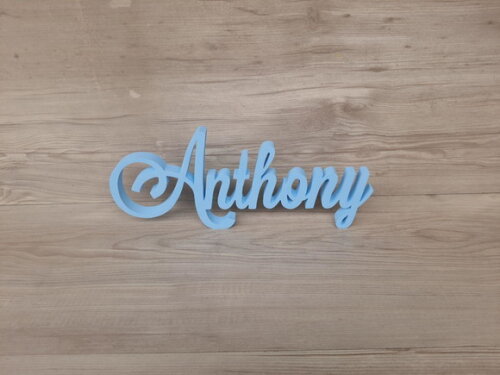 Nome em mdf - Peça de Mesa Linha Ls - Anthony 13 cm