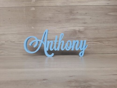 Nome em mdf - Peça de Mesa Linha Ls - Anthony 13 cm