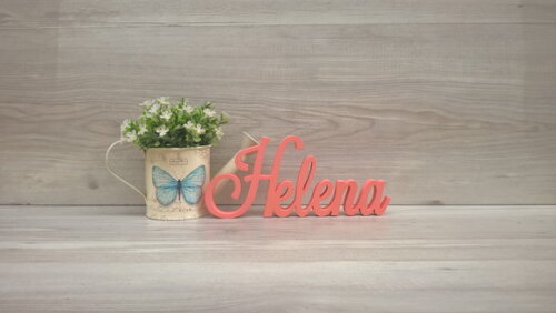 Nome Em Mdf - Peça De Mesa Linha Ls - Helena 10 Cm