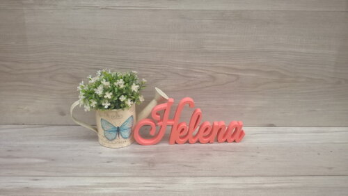 Nome Em Mdf - Peça De Mesa Linha Ls - Helena 10 Cm