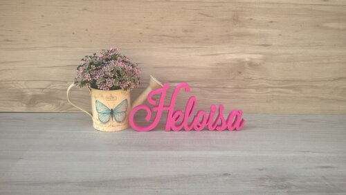 Nome Em Mdf - Peça De Mesa Linha Ls - Heloisa 10 Cm