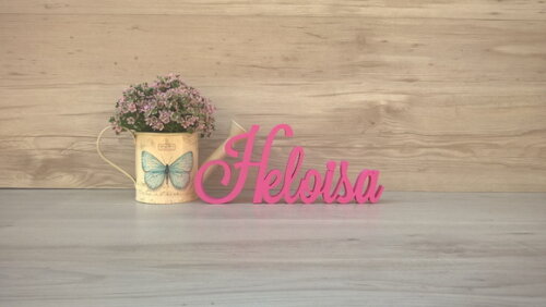 Nome Em Mdf - Peça De Mesa Linha Ls - Heloisa 10 Cm
