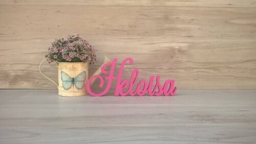 Nome Em Mdf - Peça De Mesa Linha Ls - Heloisa 10 Cm