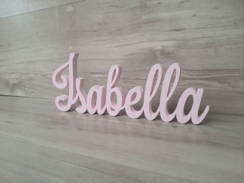 Nome em mdf - Peça de Mesa Linha Ls - Isabella 13 cm