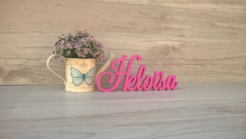 Nome Em Mdf - Peça De Mesa Linha Ls - Heloisa 10 Cm