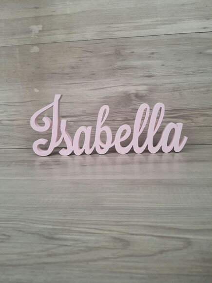 Nome em mdf - Peça de Mesa Linha Ls - Isabella 13 cm