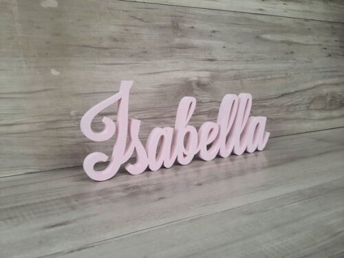 Nome em mdf - Peça de Mesa Linha Ls - Isabella 13 cm